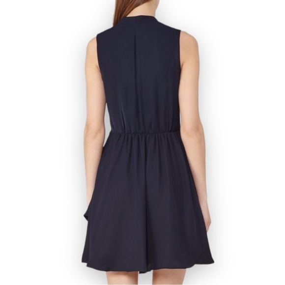 REISS Electra Night Navy Wrap-front Dress size 4 - Picture 2 of 11